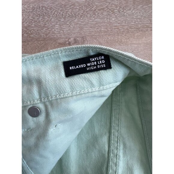 Veronica Beard Taylor Wide-Leg Jean Pistachio Green Size 27 - Picture 5 of 10